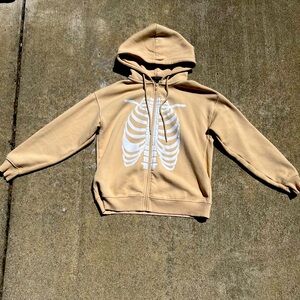 Men’s Skeleton Zip-Up | Forever21 | Size (s) Small